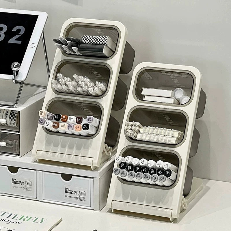 Homero Multi-Layer Oblique Storage Box with 3 and 6 Grids – 27.5cm Height