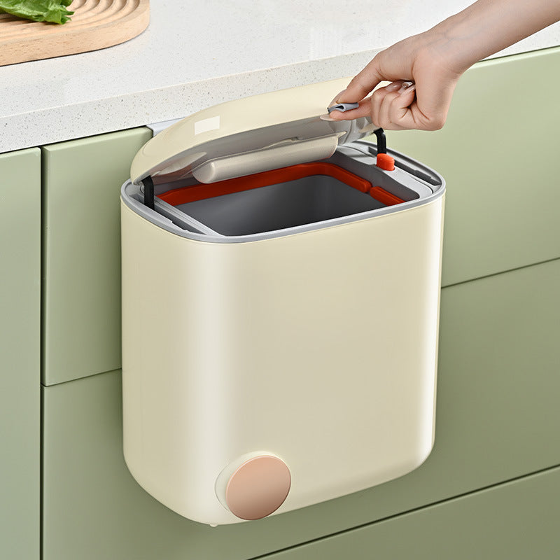 Multipurpose Premium Kitchen Cabinet Mounted Trash Can 9 Litre