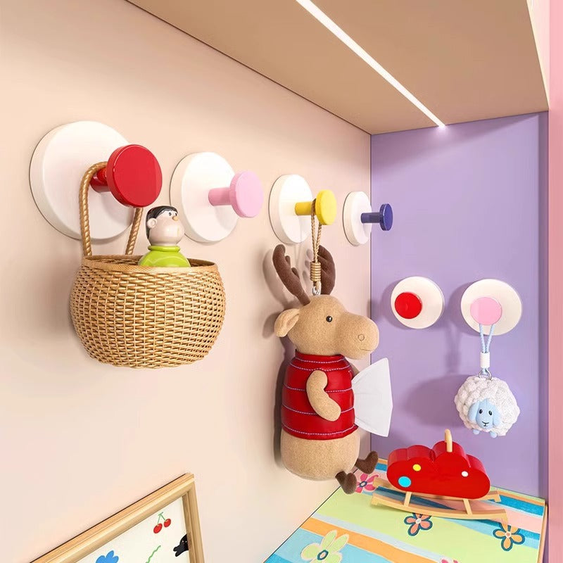 Homero Strong Grip Adhesive-Free Multicolor Suction Hook Cup