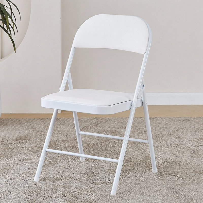 HOMERO Premium Heavy-Duty Metal Folding Padded Seat Backrest Chair