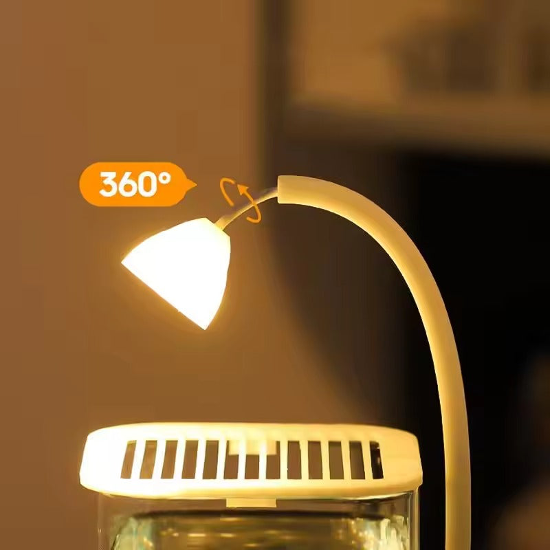 Homero Multi-Functional Ice Crystal Desktop Aquarium Setup with Lamp