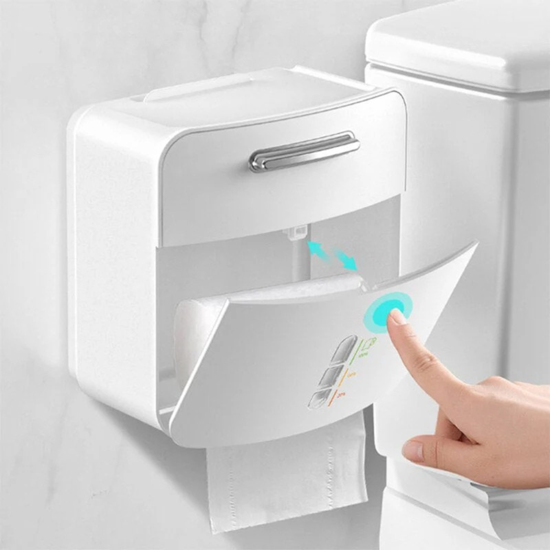 Wall Mounted Waterproof Toilet Tissue Storage Organizer Box