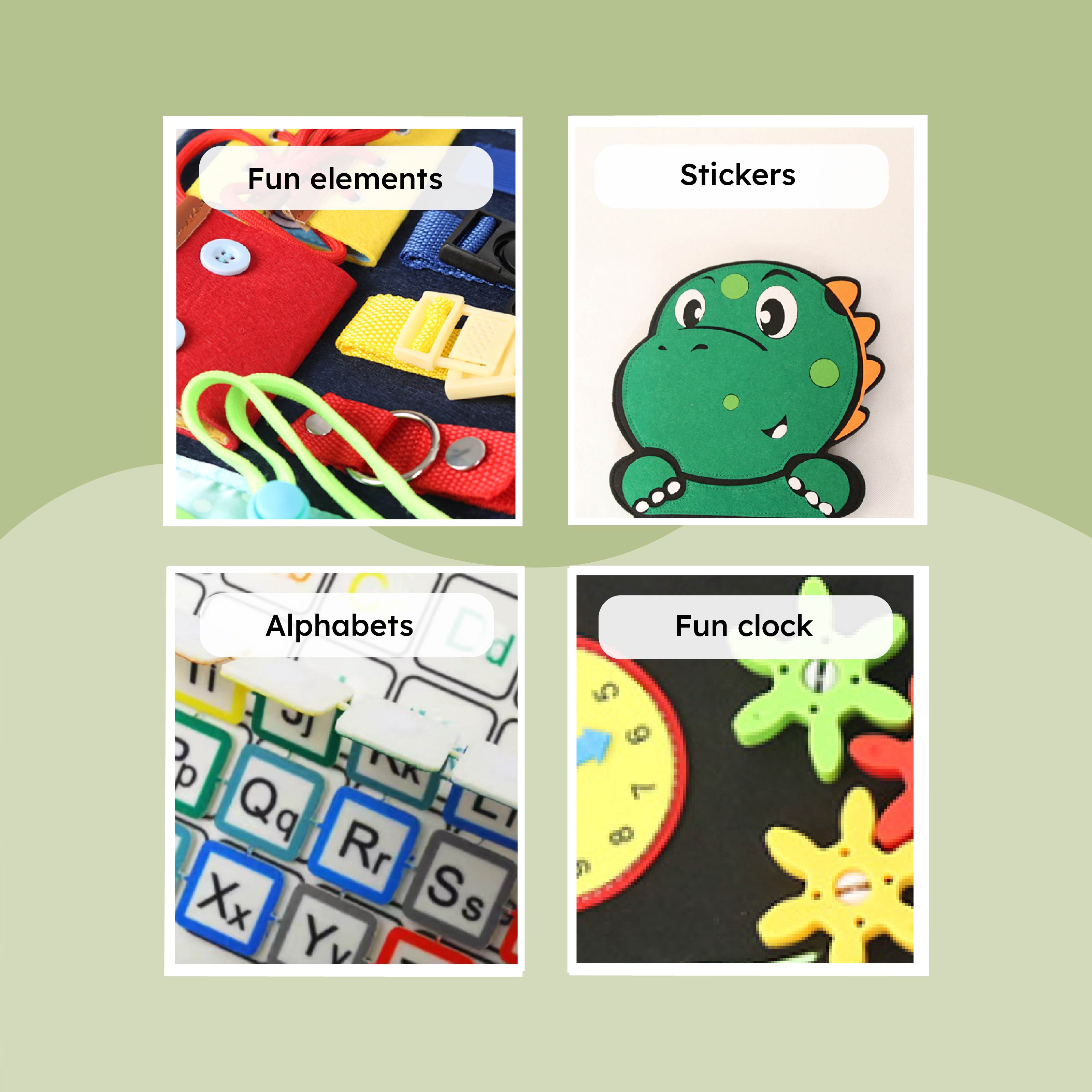 Homero Montessori Busy Board for Toddlers with Interactive Learning Activities