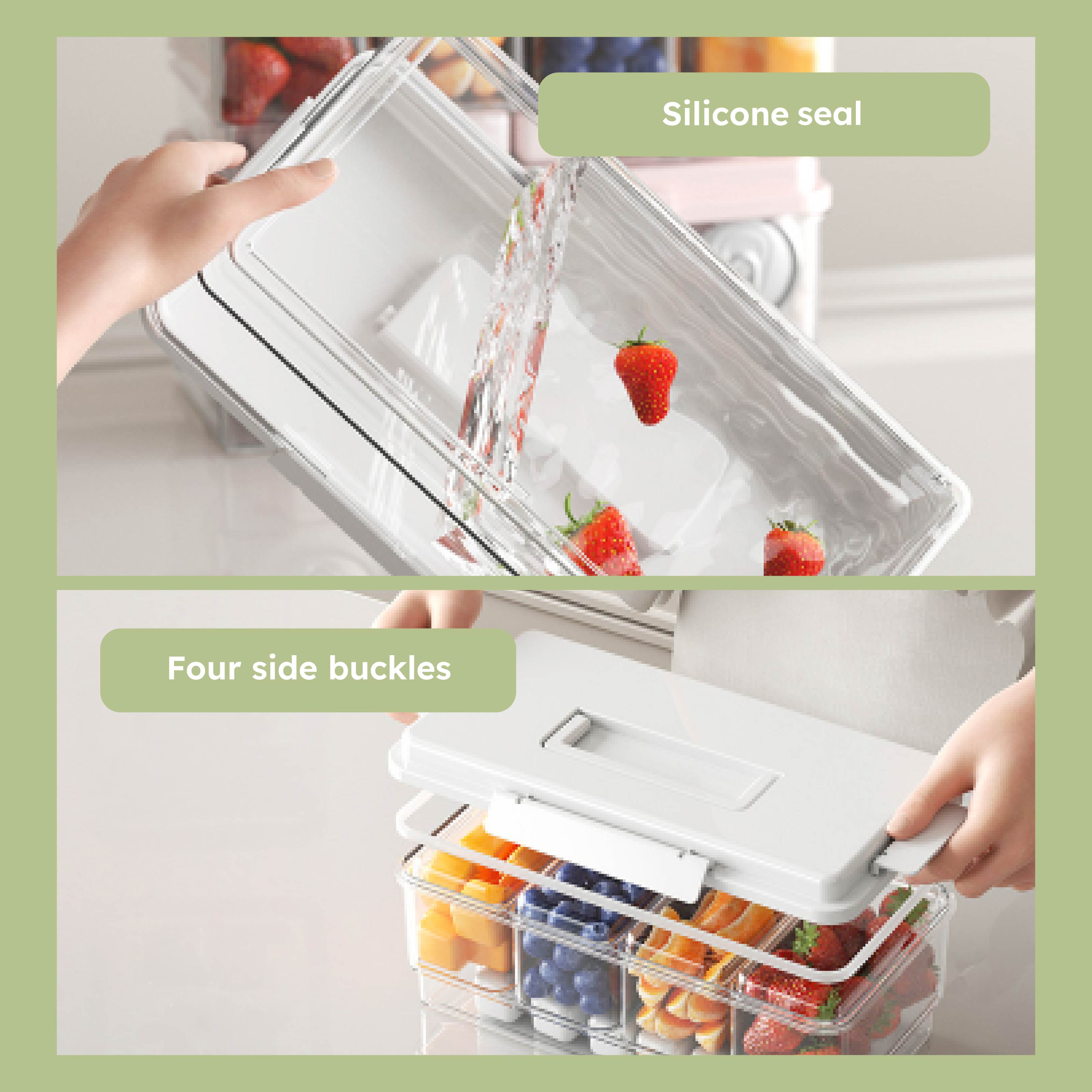 Homero Multi-Functional Portable Ice Cube Lunch Box with Sealed Compartments