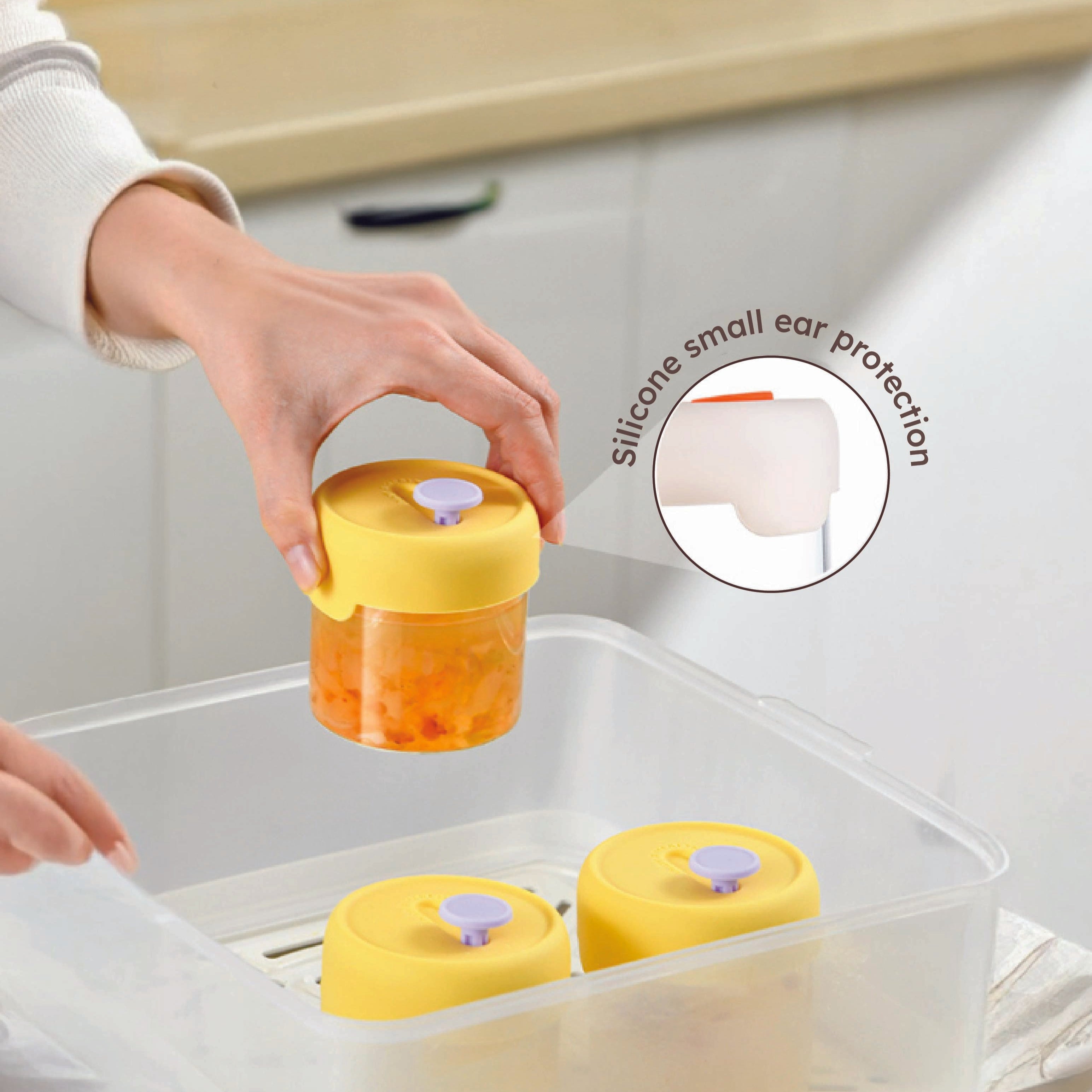Homero Durable Borosilicate Glass Storage Cup for Home and Kitchen Use