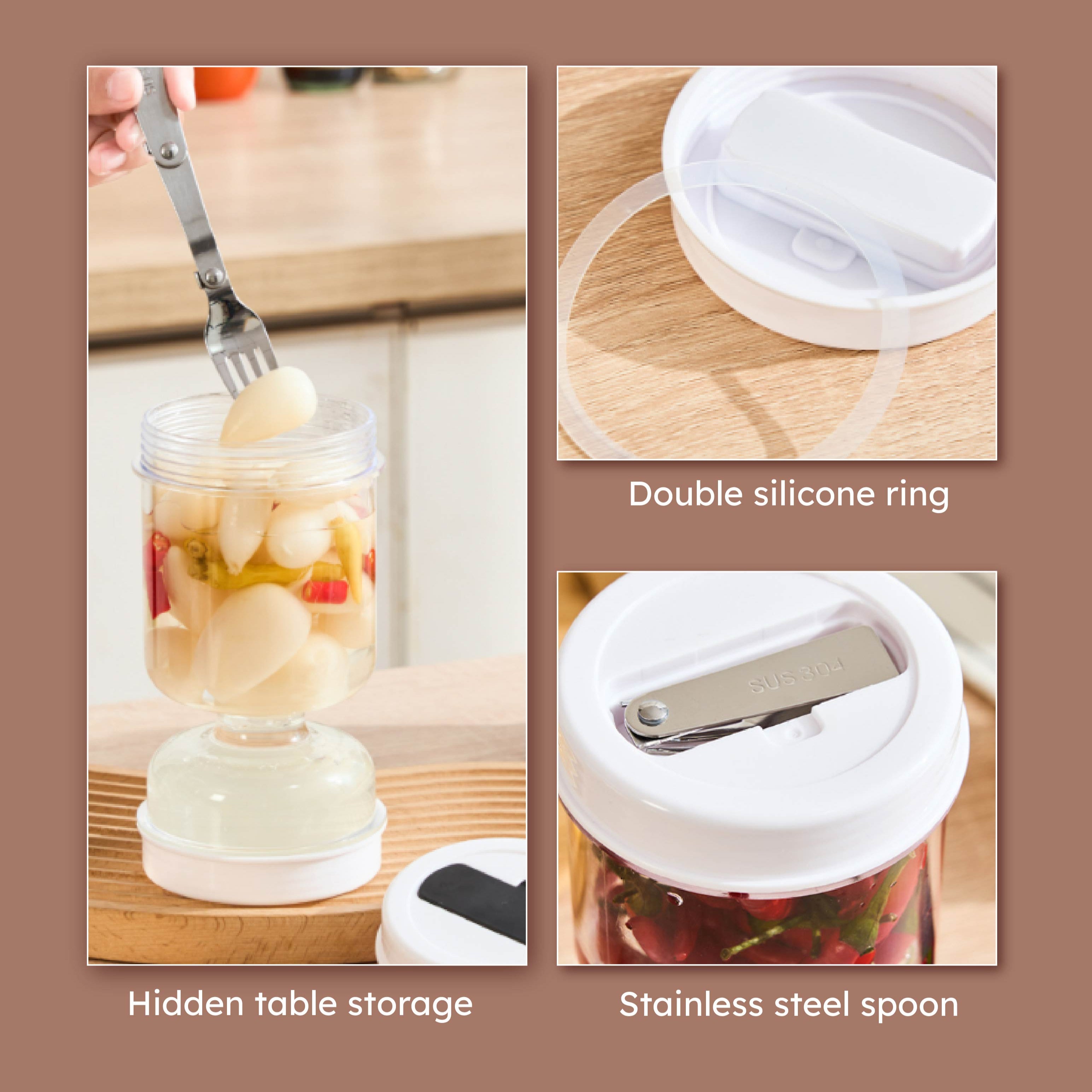 Homero Multi-Purpose Hourglass Jar with Strainer 1.1L
