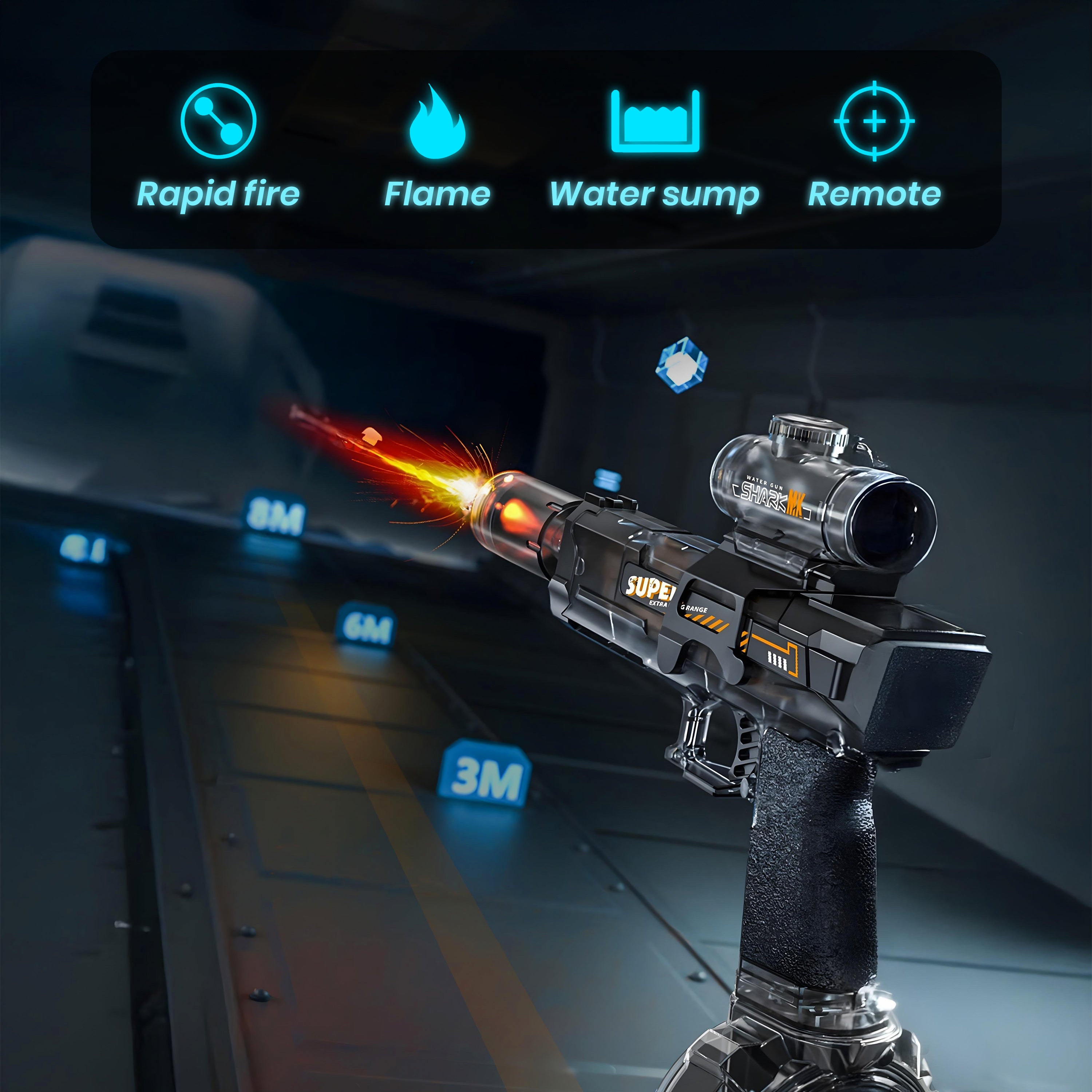 Homero LED Electric Water Gun with Rechargeable Battery Power
