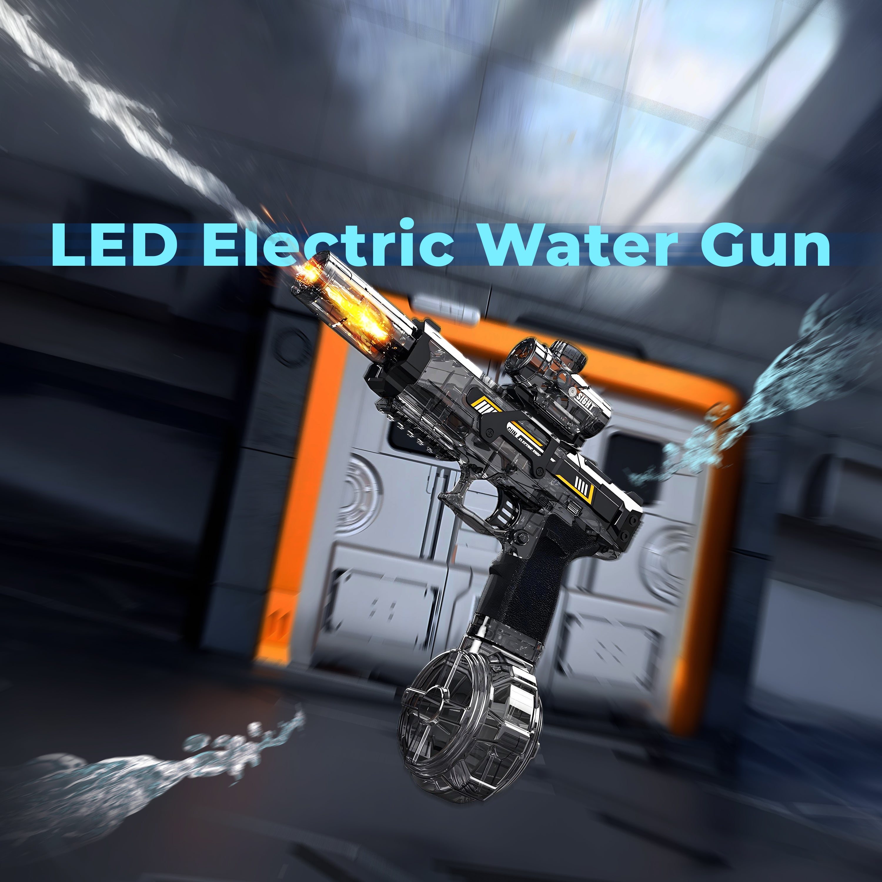 Homero LED Electric Water Gun with Rechargeable Battery Power