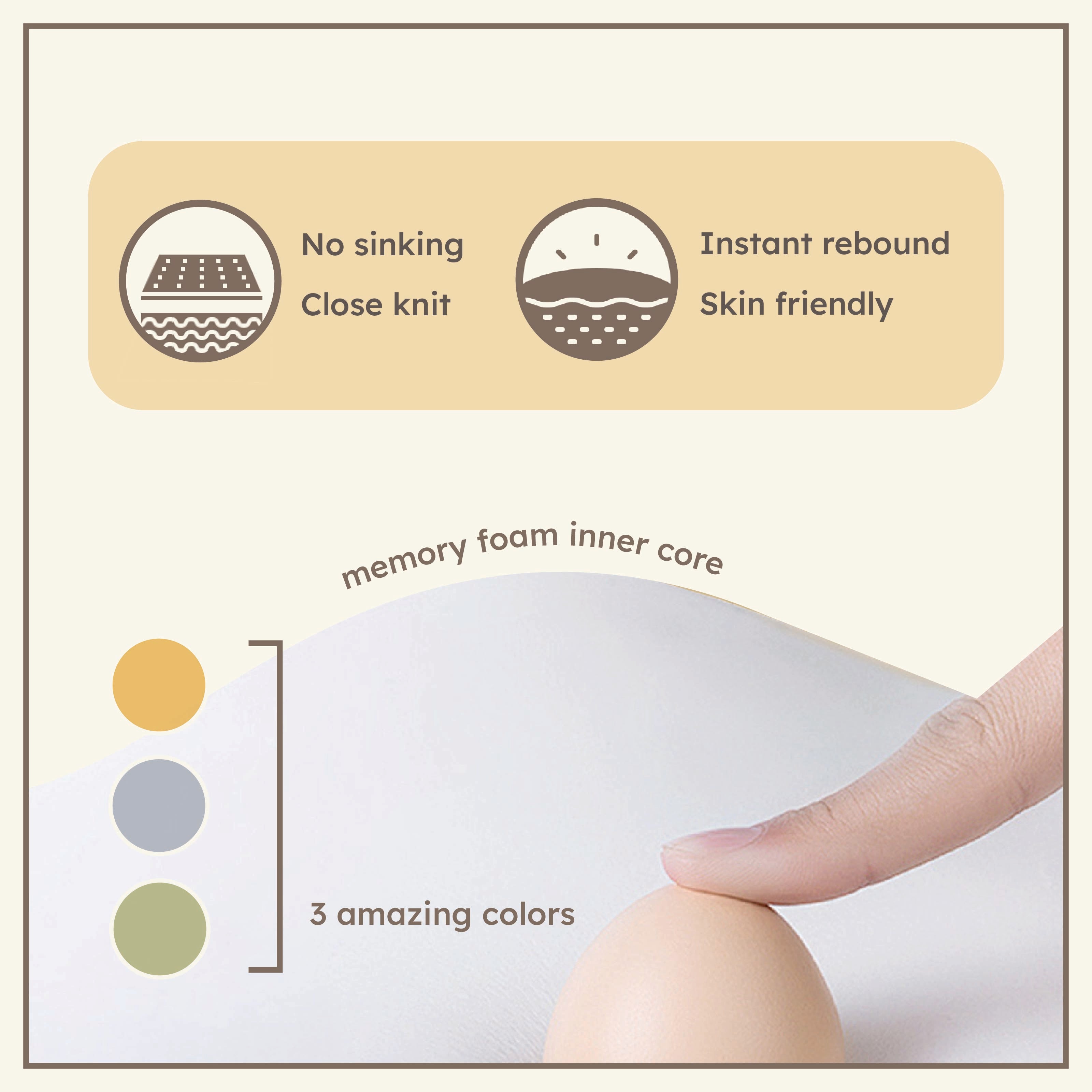 Homero Comfortable Memory Foam Seat Pad with Anti-Slip Base