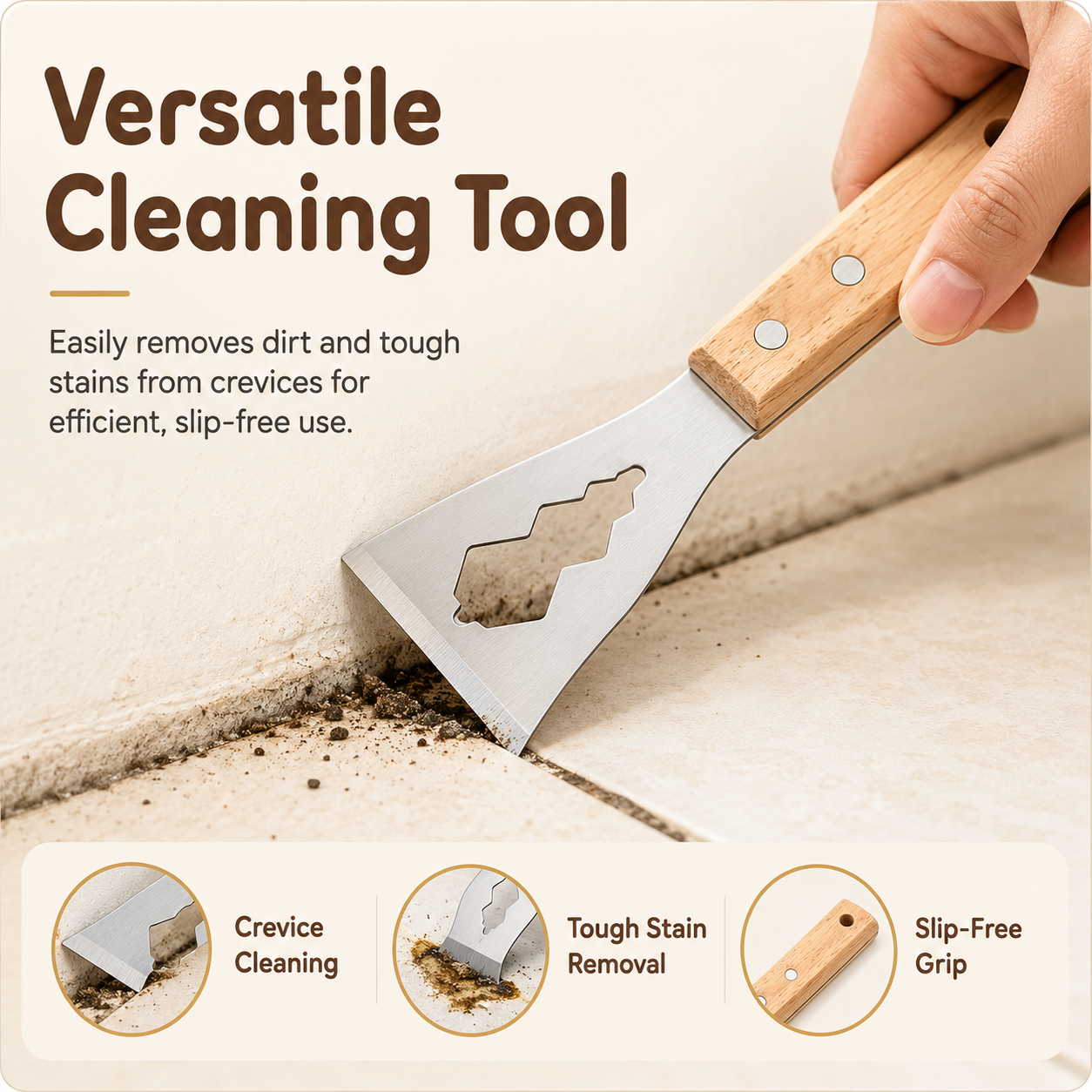 Multifunction Stainless Steel Scraper cum Nut Tightener