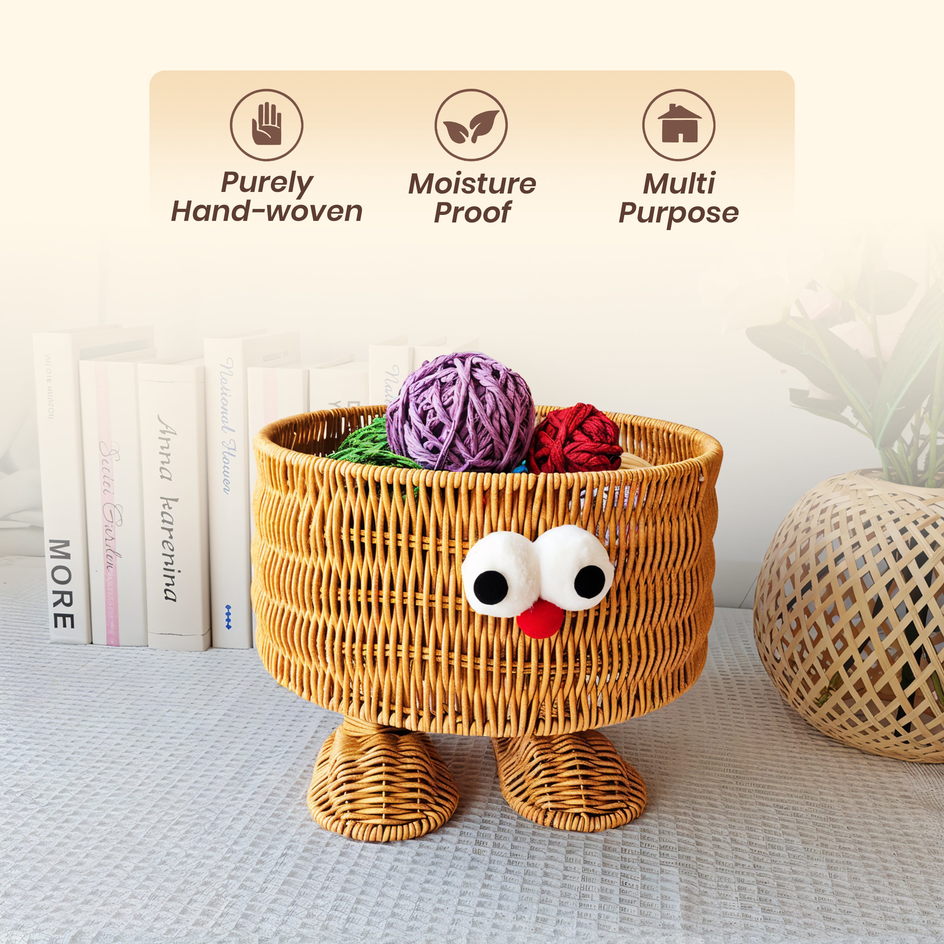 Homero Decorative Multiuse Woven Storage Basket