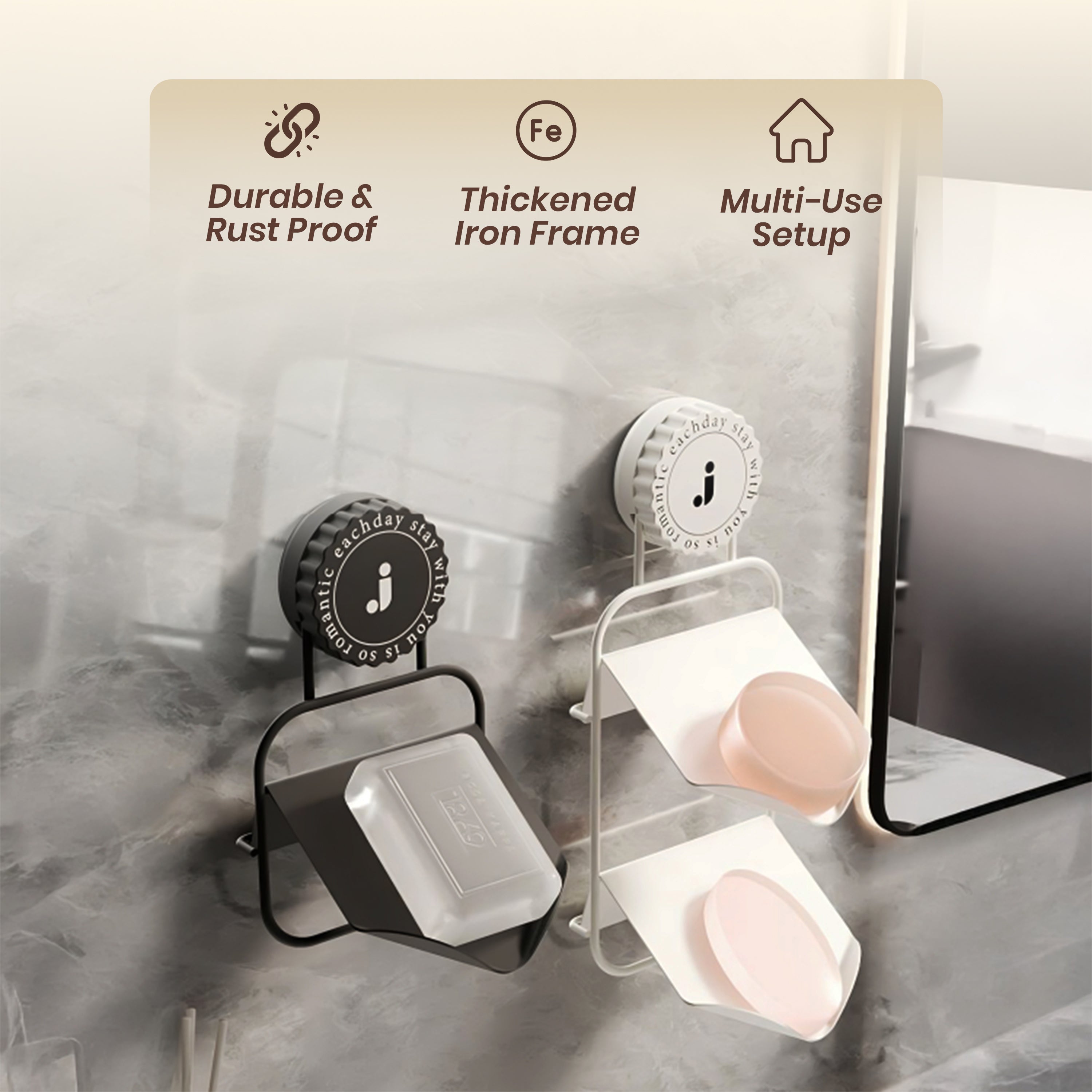 Homero Stylish Wall Mounted Iron Soap Holder