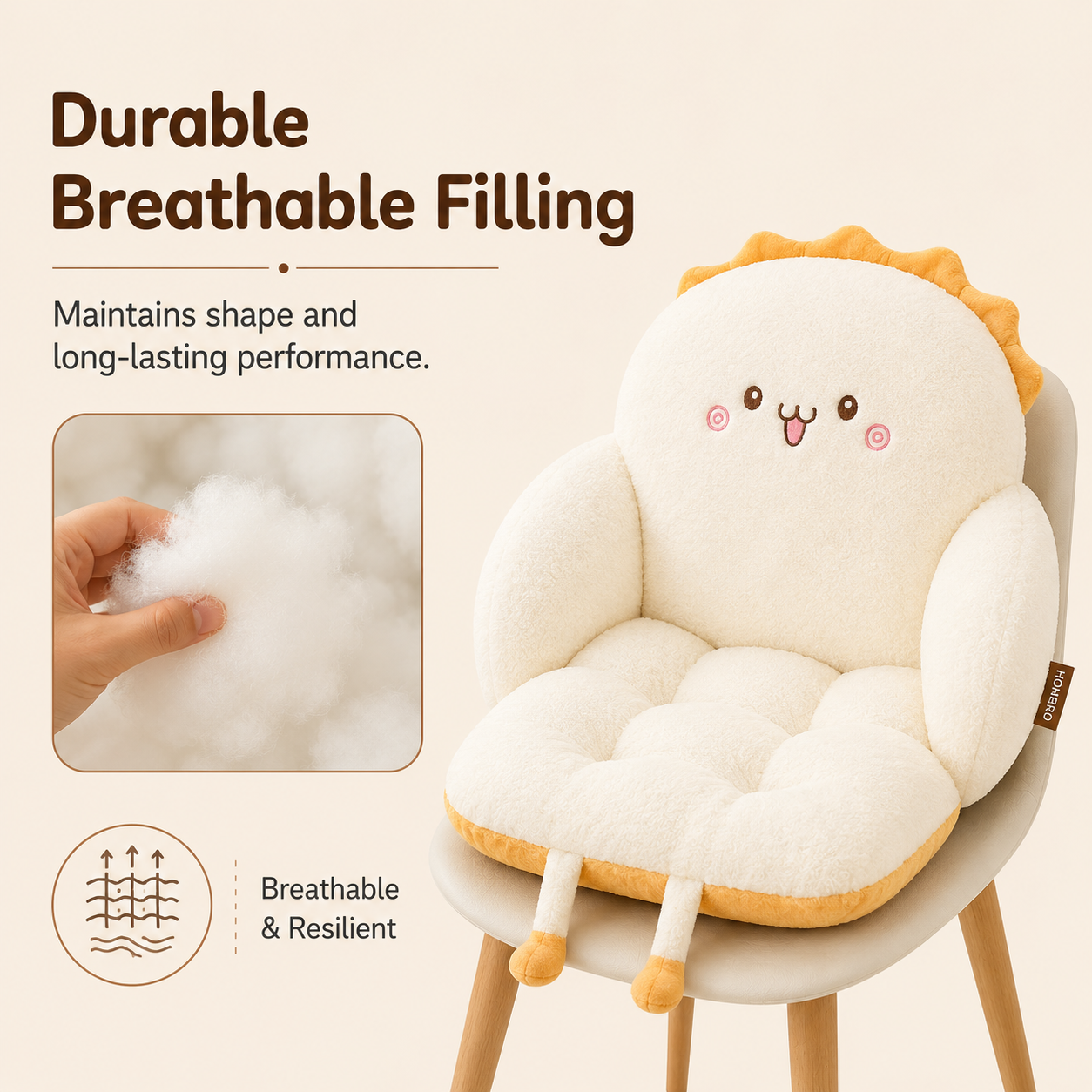 Homero Premium Soft Plush Cute Fluffy Chair Cushion
