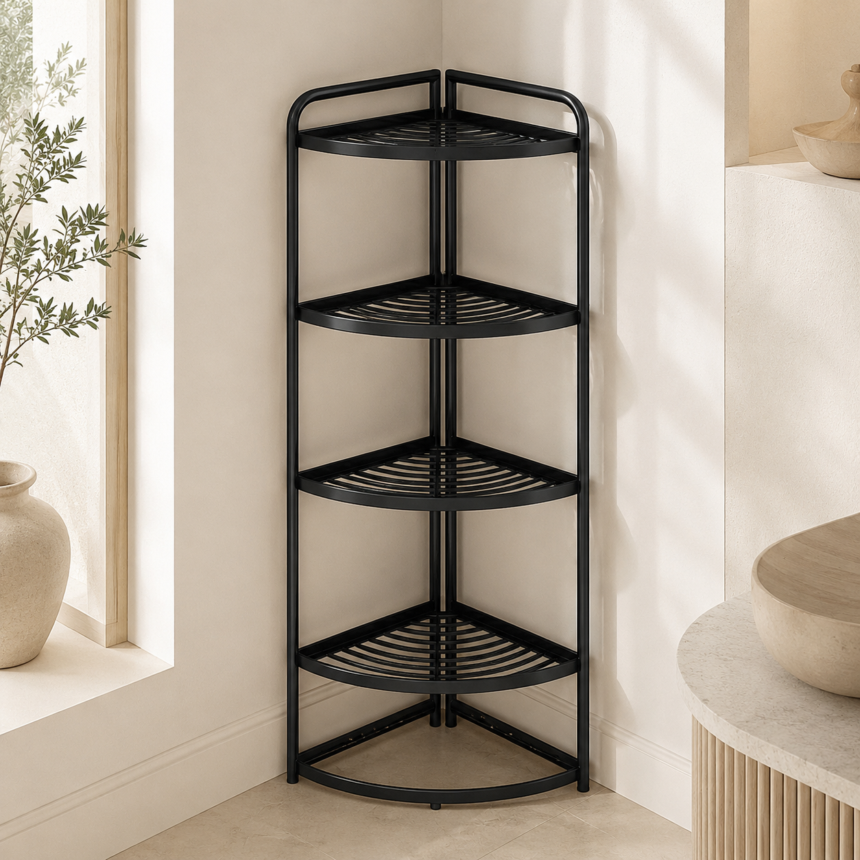 Homero Multi-Purpose Space Saving Corner Shelf Rack