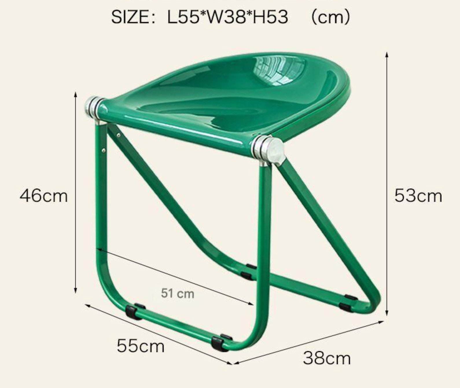 Homero Modern Design Strong Metal Frame Folding Chair