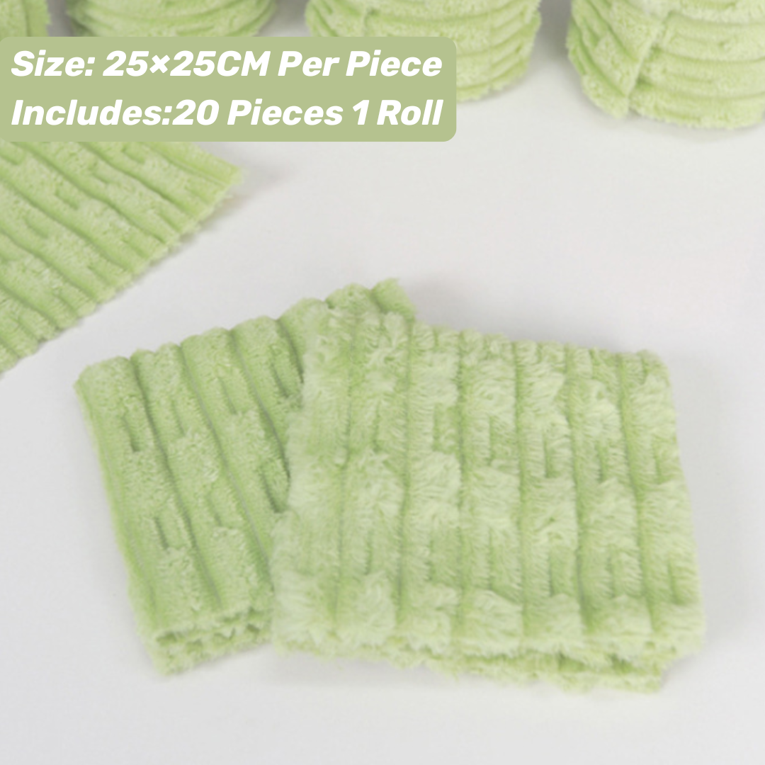 Multipurpose Reusable Coral Fleece Kitchen Cleaning Cloth