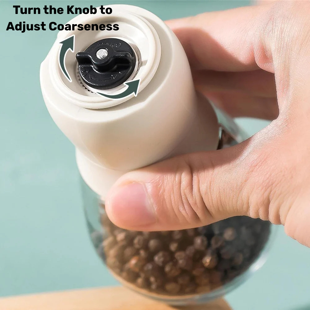 Homero Manual Salt and Pepper Grinder with Adjustable Coarseness