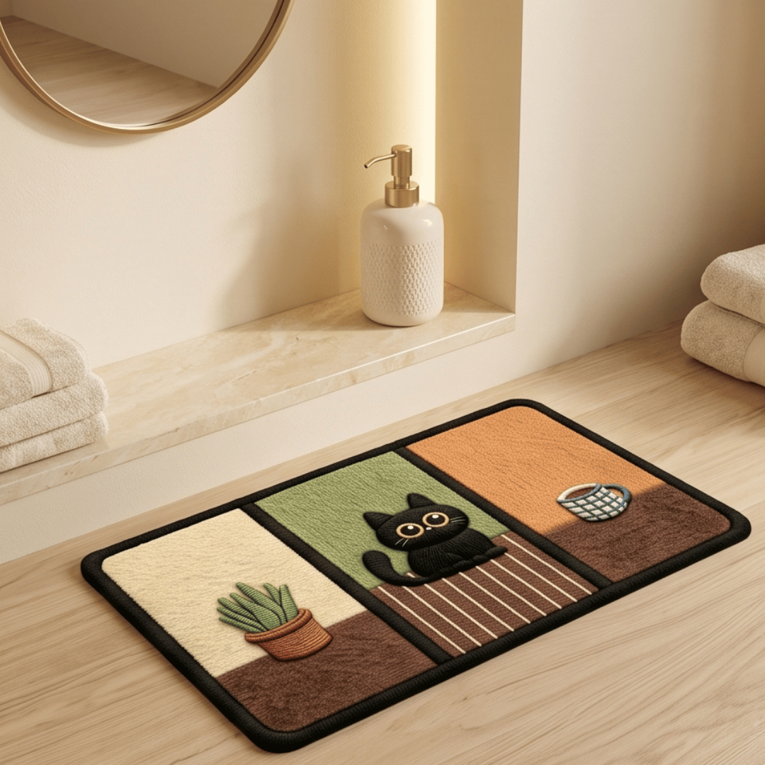 Cartoon Style Quick Dry Non-Slip Bathroom Floor Mat