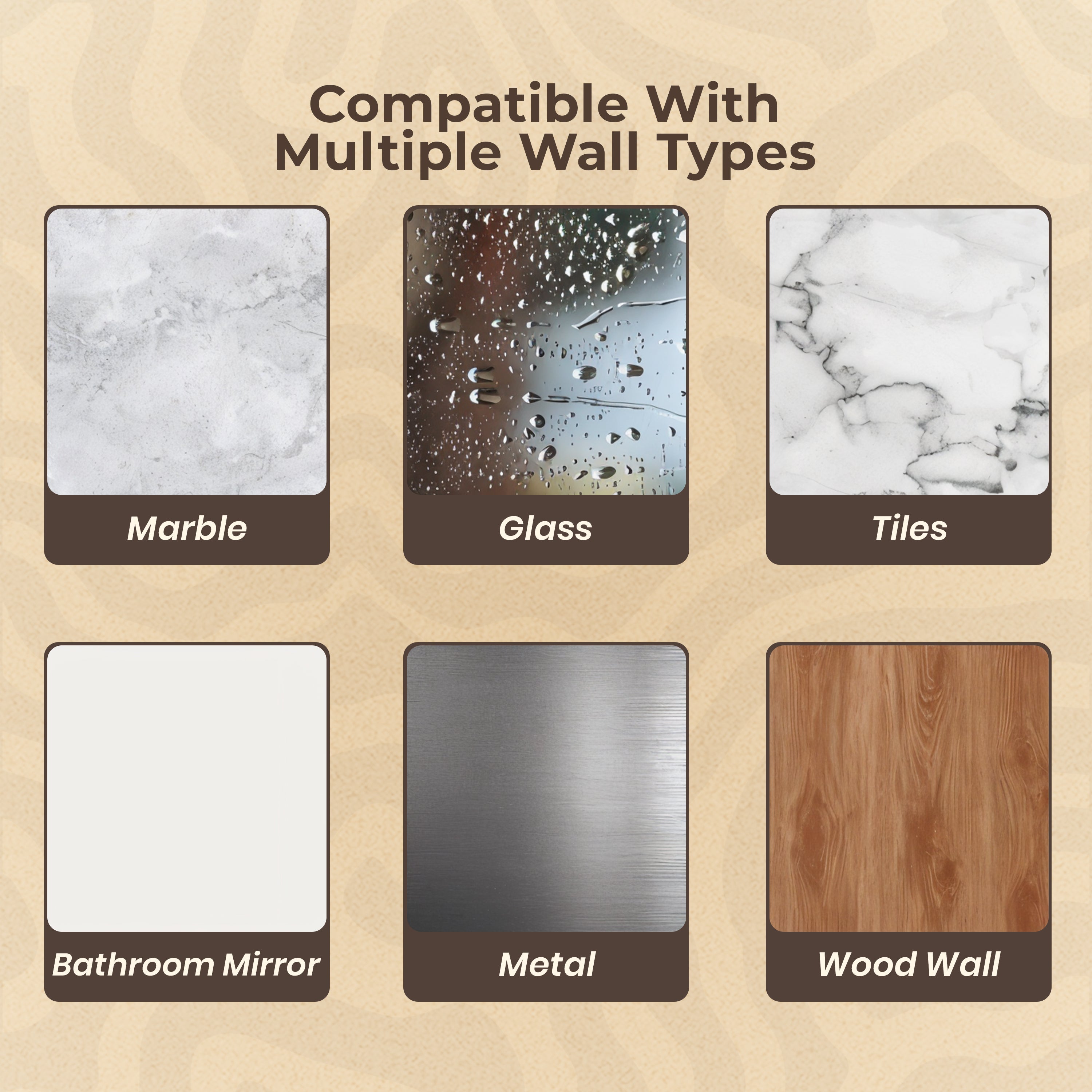 Homero Vacuum Mounted Towel Holder in Vintage Wood Style