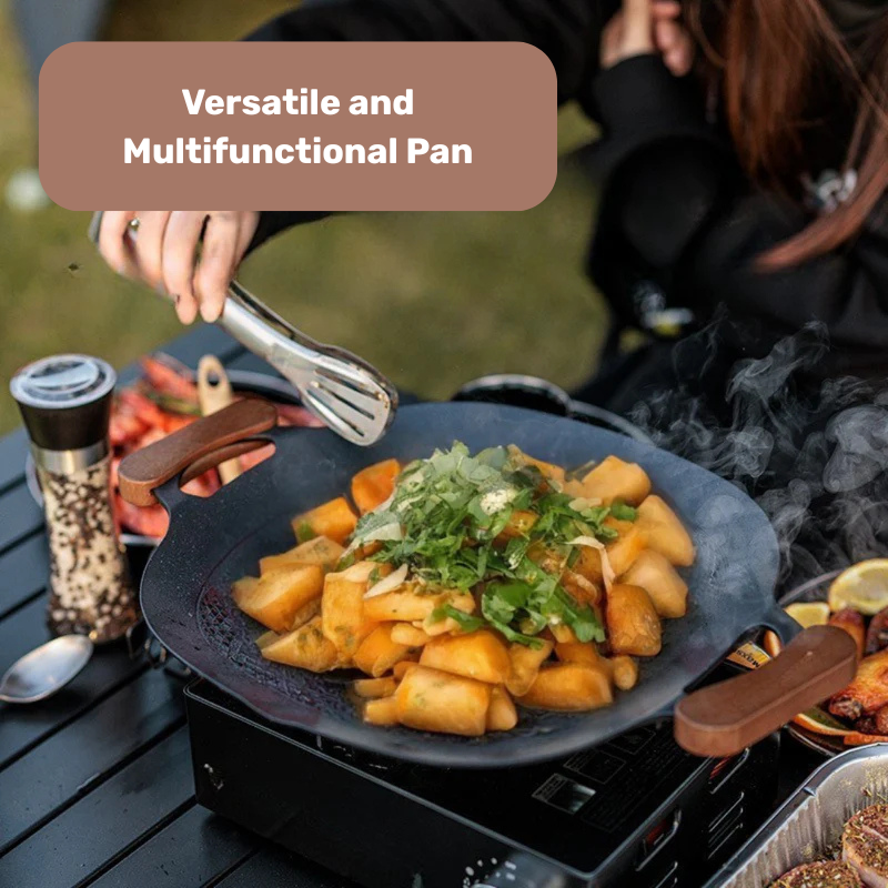 Homero Cast Iron Non-Stick Multi-Griddle Frying Pan Induction and Stove Compatible (43cm)