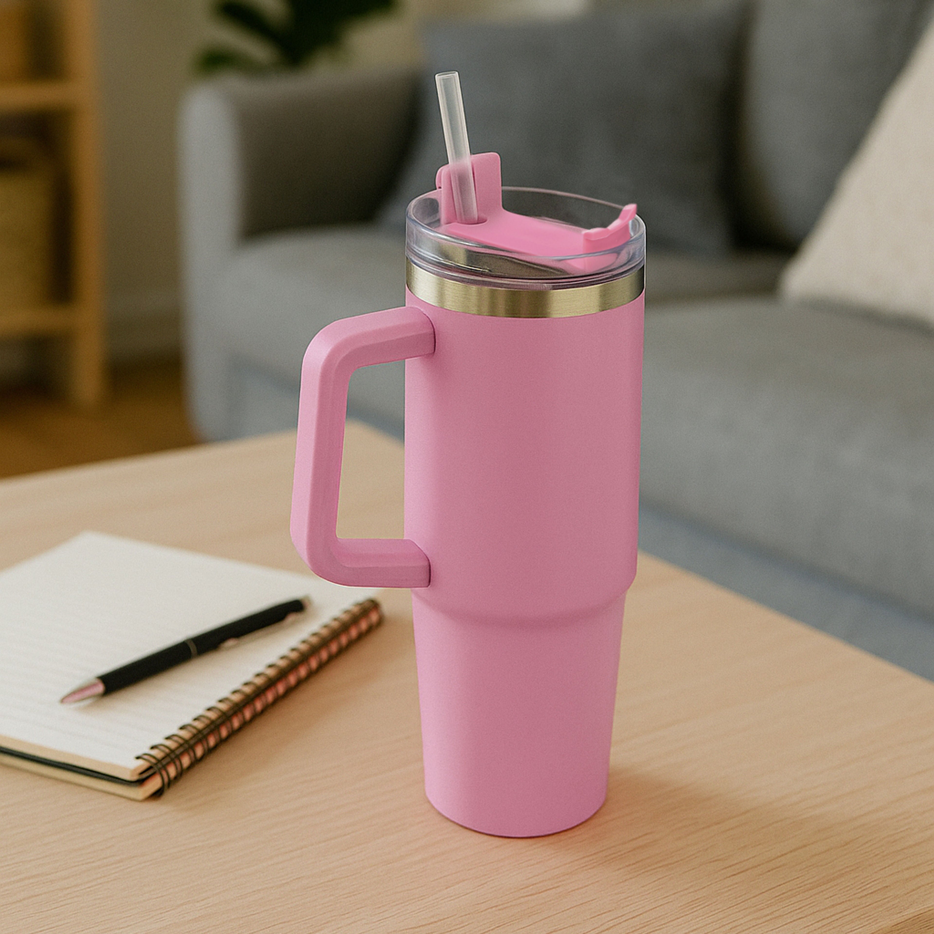 Double Wall Vacuum Insulation Stainless Steel Anti-Splash Tumbler