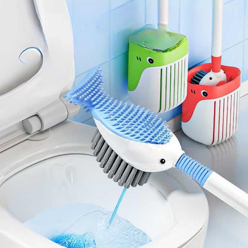 Homero Multi-Purpose Toilet Brush Set with Wall Holder - 41cm