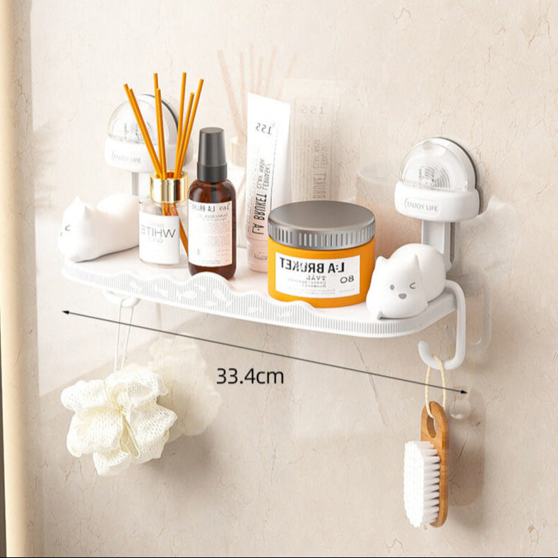 Cute Cat Inspired Suction Cup Bathroom Rack