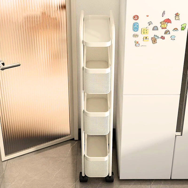 Homero Multipurpose 4-Layer High Quality Plastic Narrow Gap Storage Trolley