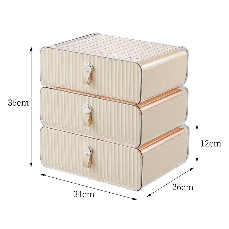 3 Layer Grided Drawer Cabinet for Undergarments and Socks
