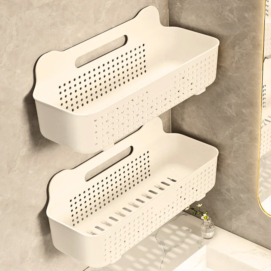 Homero Wall-Mounted Multi-Purpose Storage Basket with Hooks