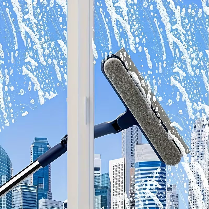 2 in 1 Extendable Window Cleaner Squeegee Wiper - 120cm