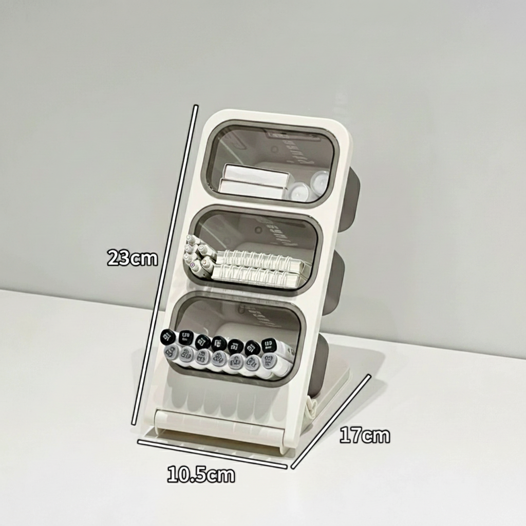 Homero Multi-Layer Oblique Storage Box with 3 and 6 Grids – 23 cm Height