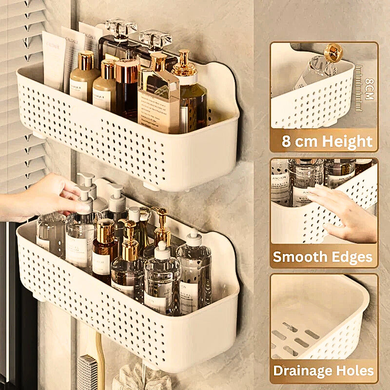 Homero Wall-Mounted Multi-Purpose Storage Basket with Hooks