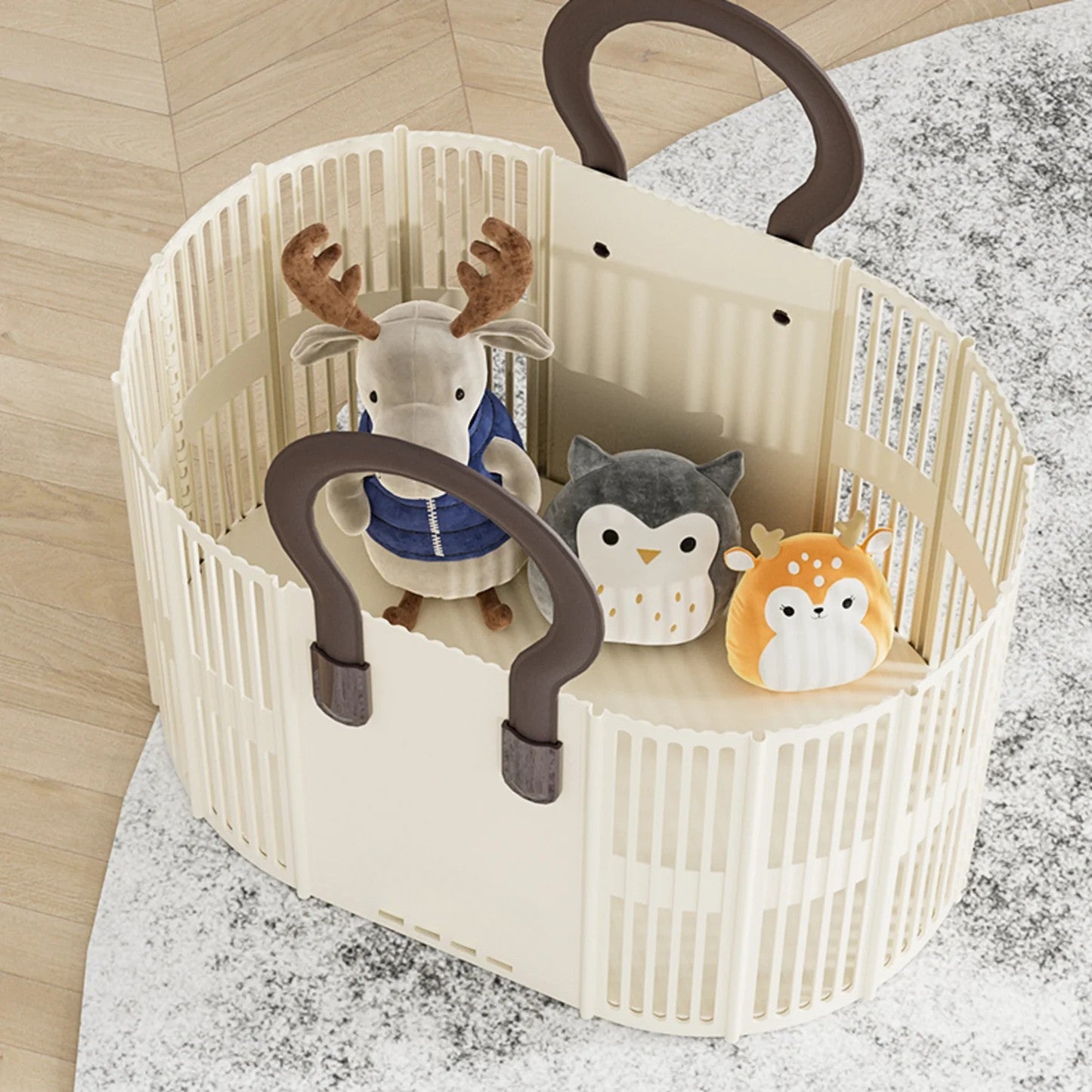 Multipurpose Large Capacity Foldable Basket with Handle