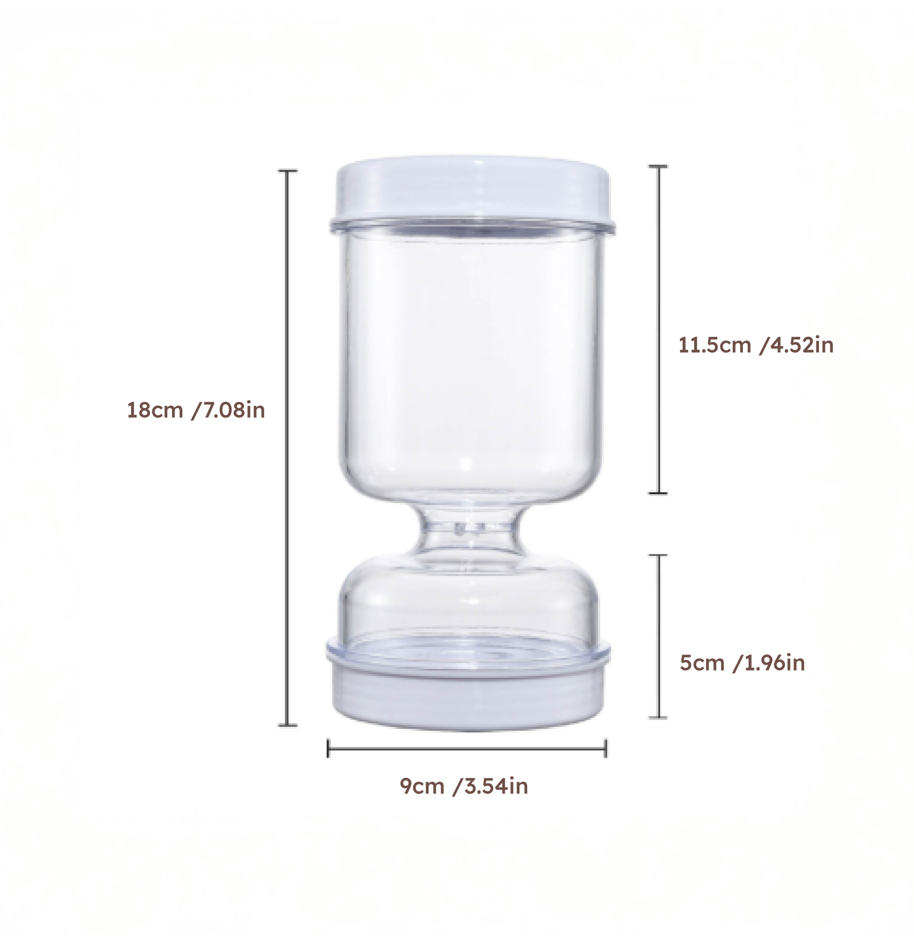Homero Multi-Purpose Hourglass Jar with Strainer 1.1L