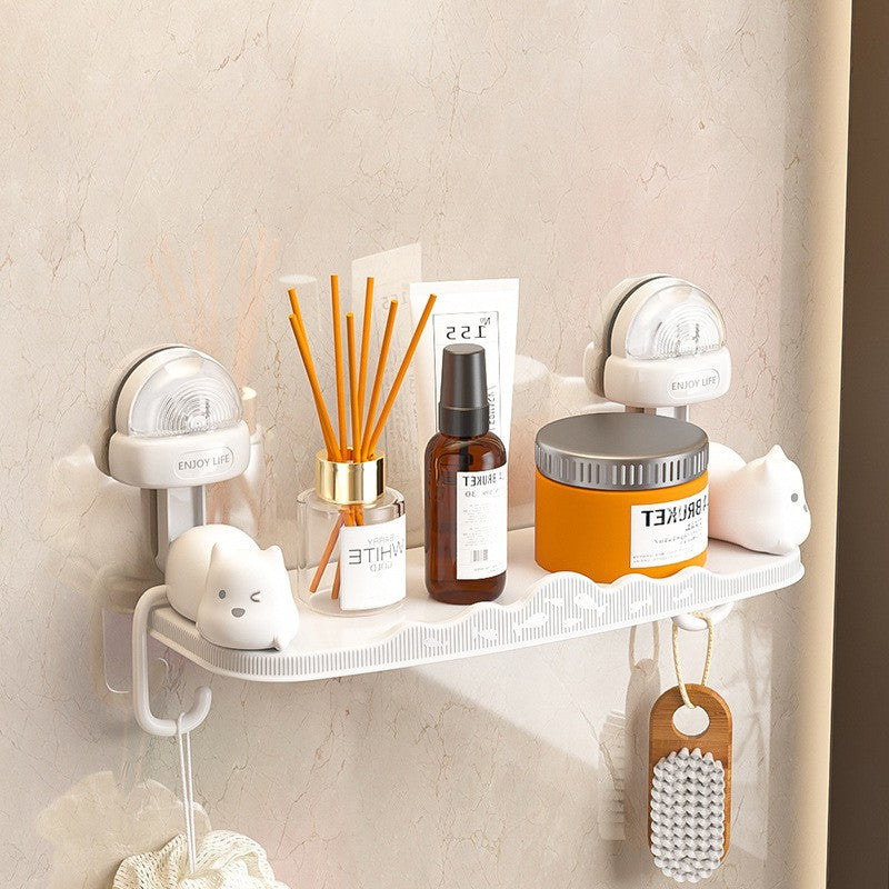 Cute Cat Inspired Suction Cup Bathroom Rack