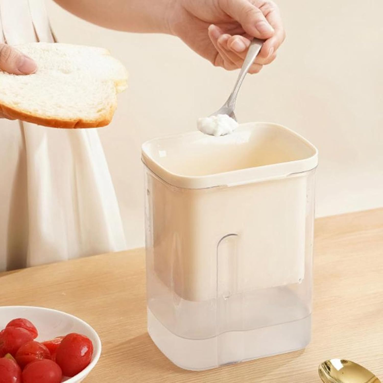 Homero Multi-Purpose Yogurt Strainer with Timer – White 18cm