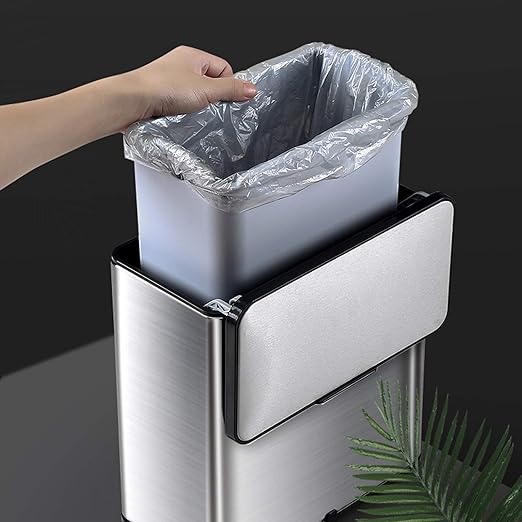 Hanging Trash Can with Cover for Kitchen