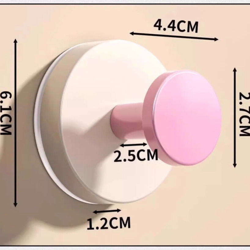 Homero Strong Grip Adhesive-Free Multicolor Suction Hook Cup