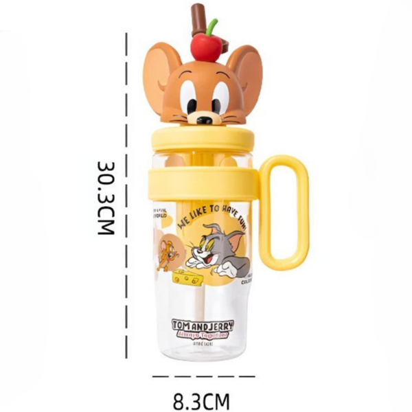 Homero Cute Cartoon Kids Water Bottle with Straw - 1060ml Capacity