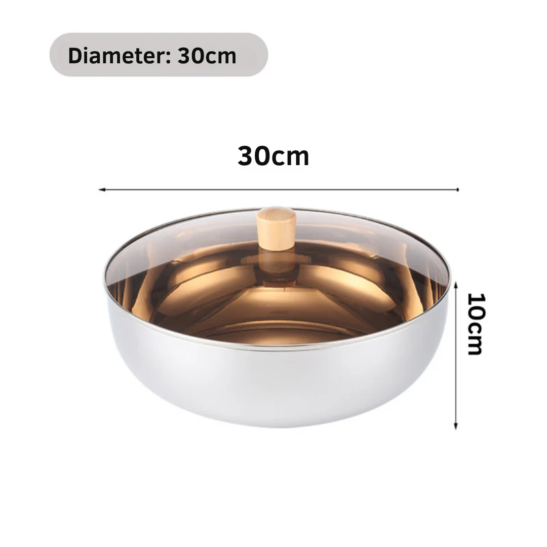 Homero Large-Capacity Stainless Steel Mixing Bowl with Lid