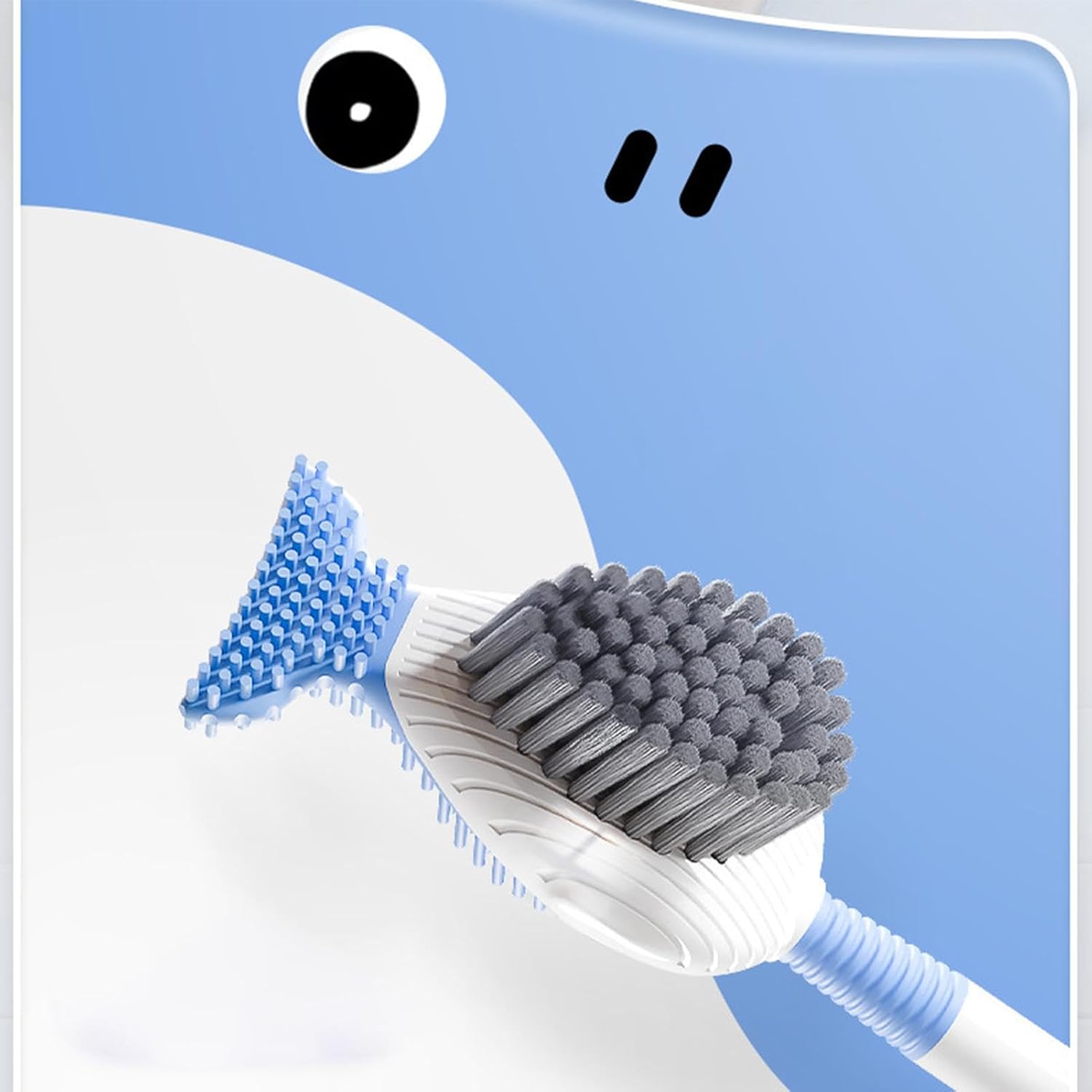 Homero Multi-Purpose Toilet Brush Set with Wall Holder - 41cm