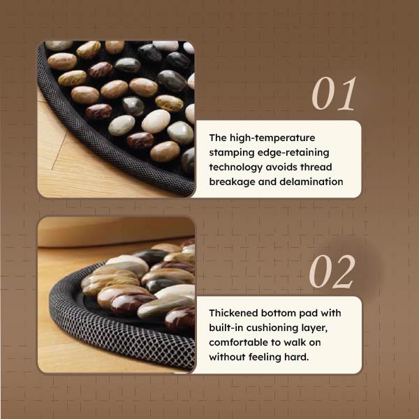 Homero Pebble Natural Soft Stone Acupressure Mat - 56cm