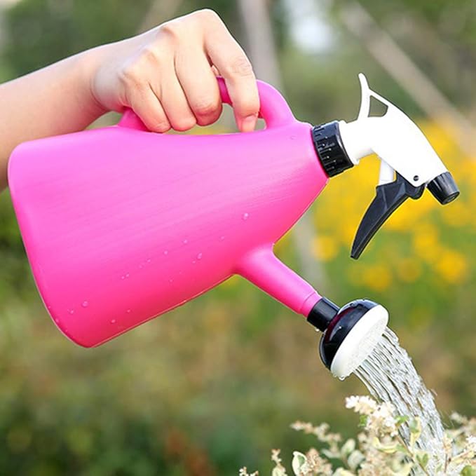 Durable Plastic Watering Can and Spray Bottle for Home Gardening