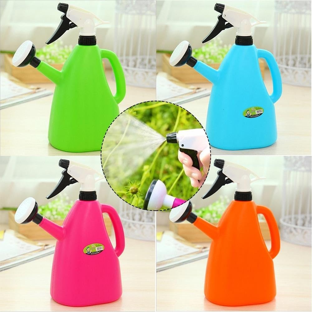 Durable Plastic Watering Can and Spray Bottle for Home Gardening