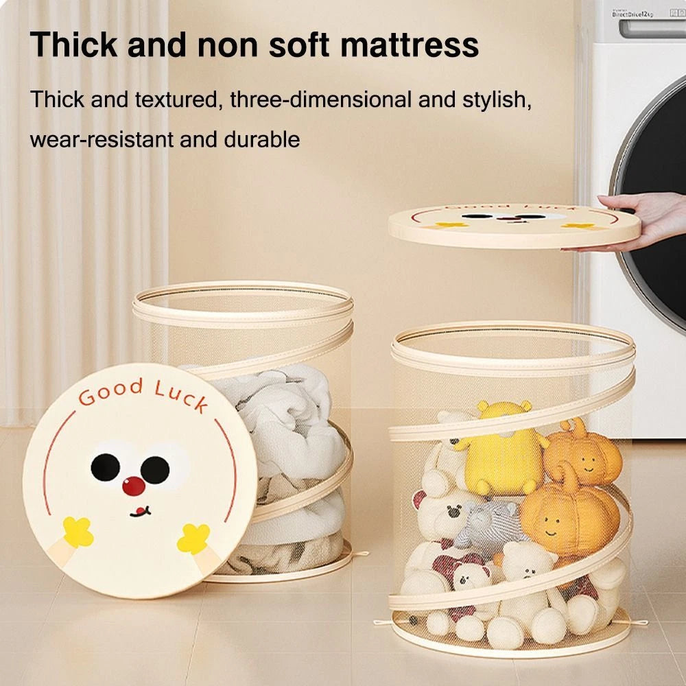 Homero Foldable Mesh Laundry Storage Basket with Cute Pattern Design