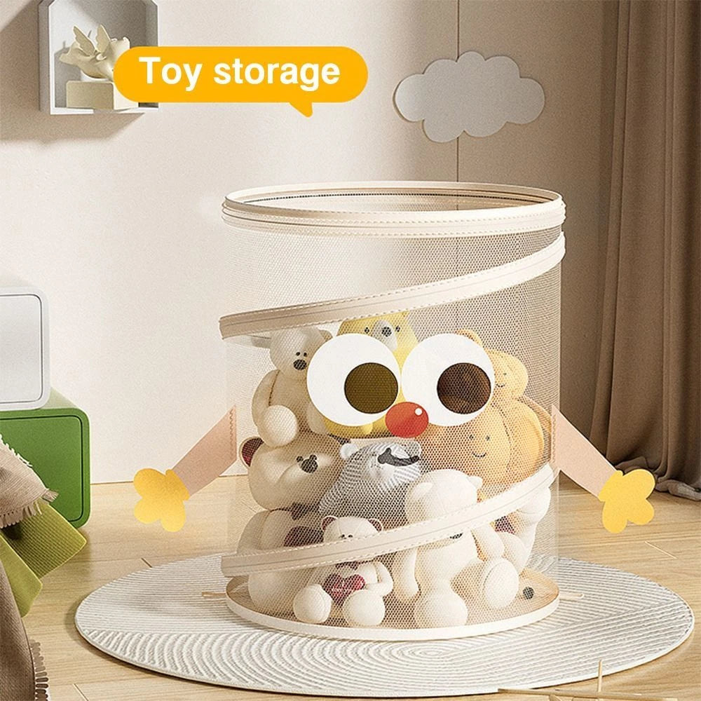 Homero Foldable Mesh Laundry Storage Basket with Cute Pattern Design