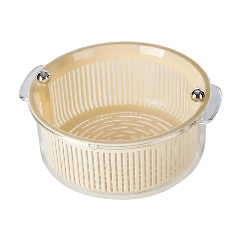 Double-Layer Multipurpose Rotating Drain Basket