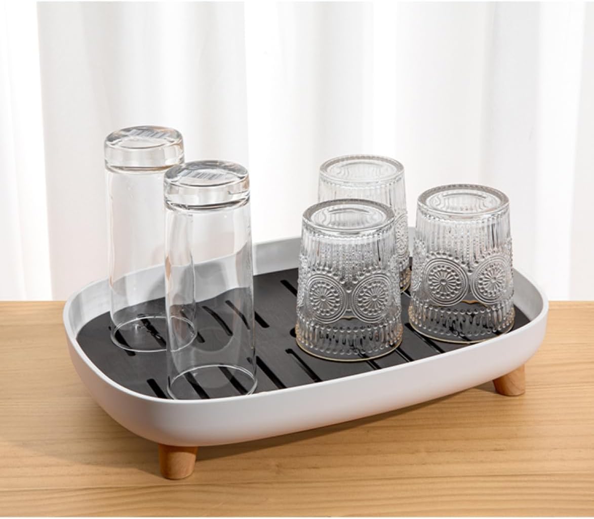 Drying Rack with Removable Drain Tray For Cups and Mugs
