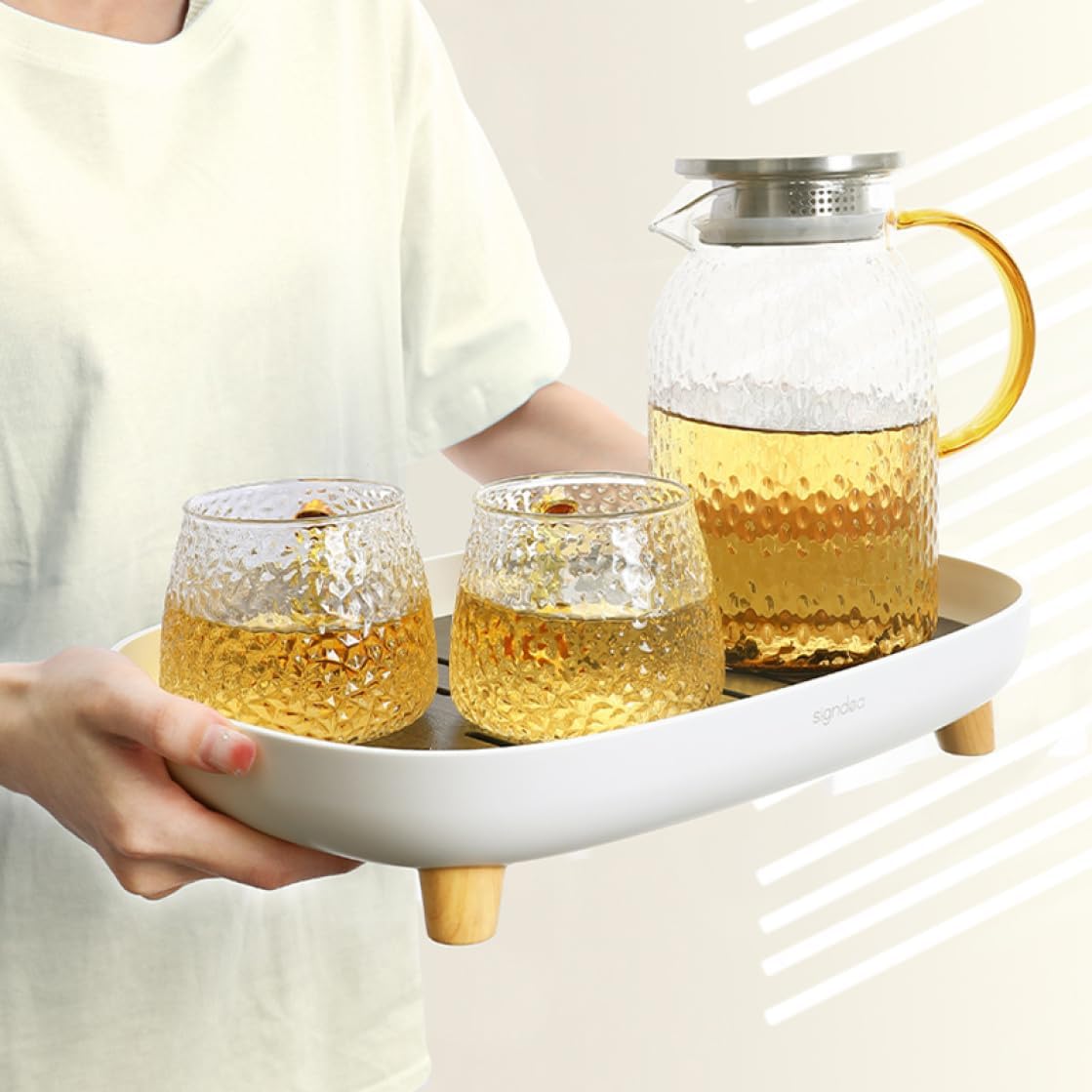 Drying Rack with Removable Drain Tray For Cups and Mugs